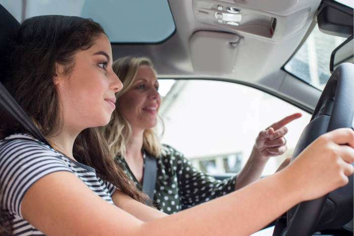 Parent Teaching Teen to Drive
